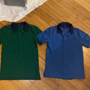 Lot of 2 Polo by Ralph Lauren Green and Blue boys 14/16 polo Shirts